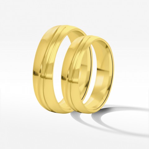Obrączki ślubne z żółtego złota 5mm