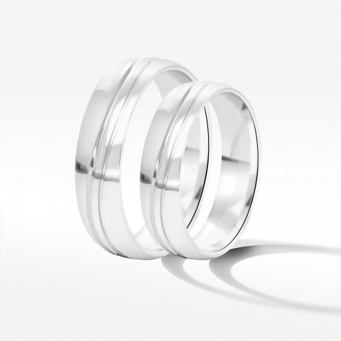 Obrączki ślubne z białego złota 5mm