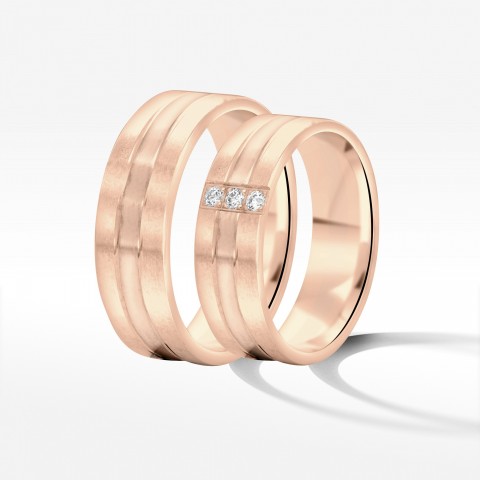 Obrączki ślubne z różowego złota 6mm