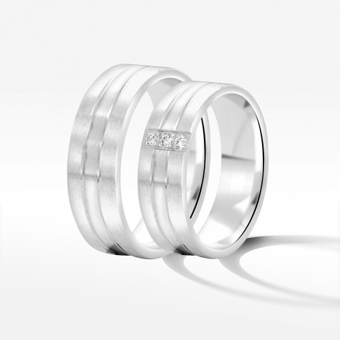 Obrączki ślubne z białego złota 6mm