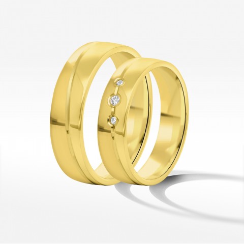 Obrączki ślubne z żółtego złota 5mm