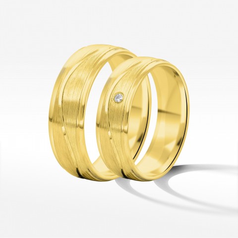 Obrączki ślubne z żółtego złota 6mm