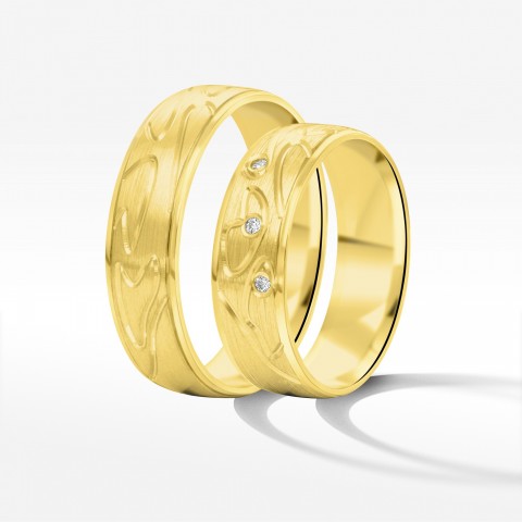 Obrączki ślubne z żółtego złota 6mm