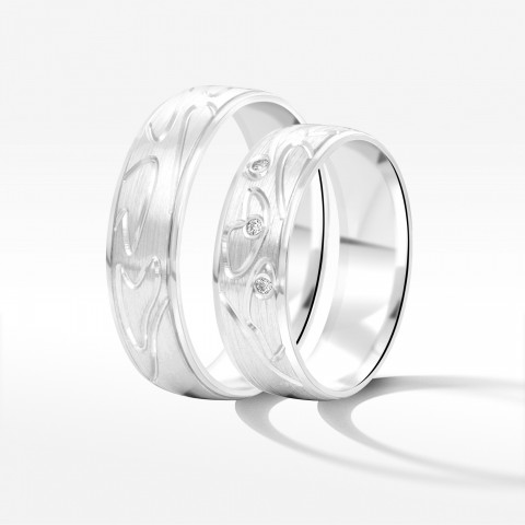Obrączki ślubne z białego złota 6mm