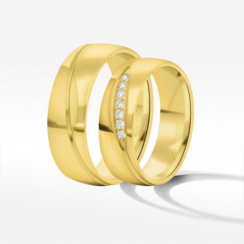 Obrączki ślubne z żółtego złota 6mm
