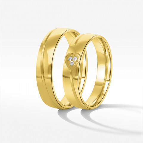 Obrączki ślubne z żółtego złota 5mm