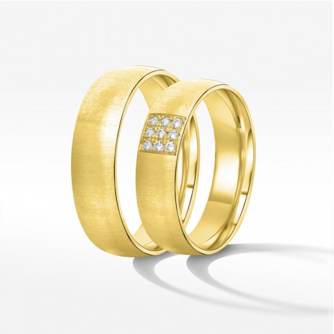 Obrączki ślubne z żółtego złota 6mm