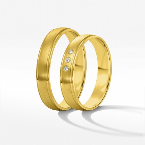 Obrączki ślubne z żółtego złota 4mm