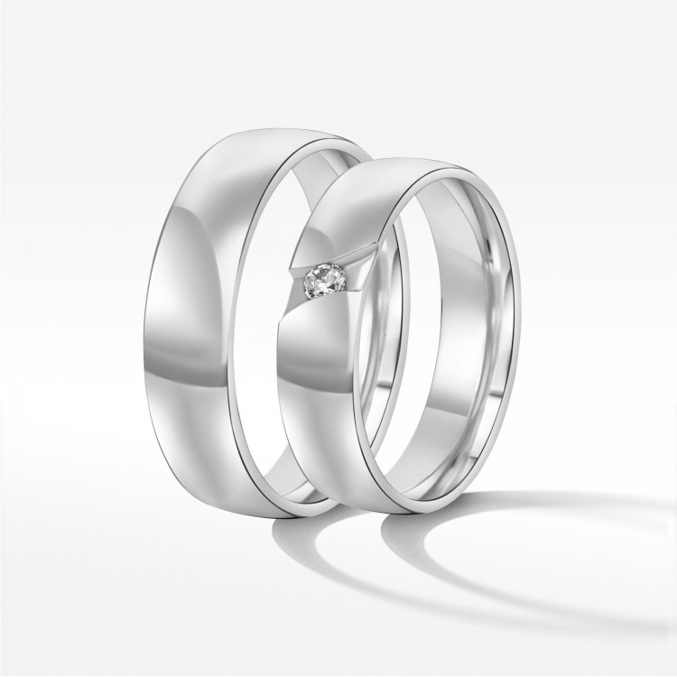 Obrączki ślubne z białego złota 3,2mm