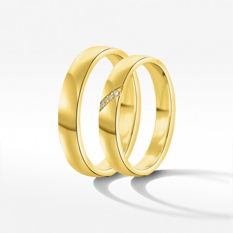 Obrączki ślubne z żółtego złota 4mm