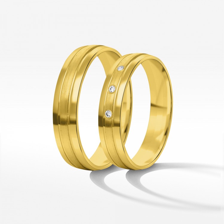 Obrączki ślubne z żółtego złota 5mm