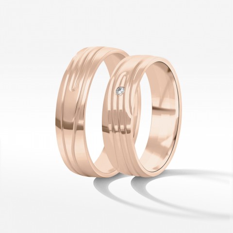 Obrączki ślubne z różowego złota 5,5mm