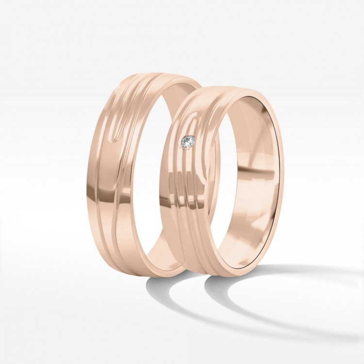 Obrączki ślubne z różowego złota 5,5mm