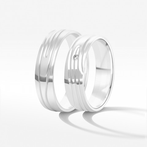 Obrączki ślubne z białego złota 5,5mm