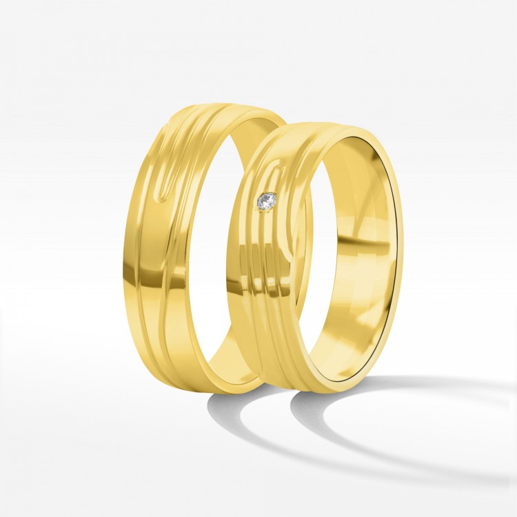 Obrączki ślubne z żółtego złota 5,5mm