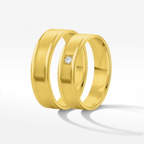 Obrączki ślubne z żółtego złota 6mm