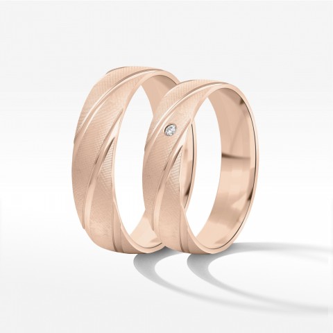 Obrączki ślubne z różowego złota 5,5mm