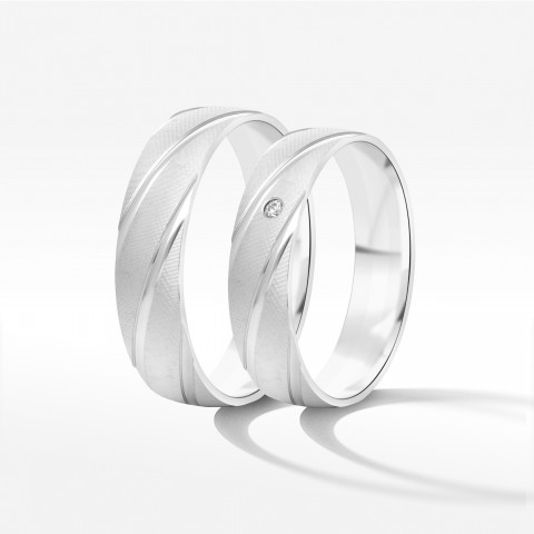 Obrączki ślubne z białego złota 5,5mm