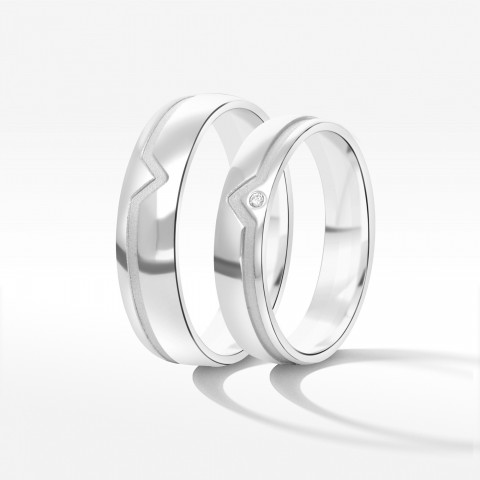 Obrączki ślubne z białego złota 4,5/5,5mm
