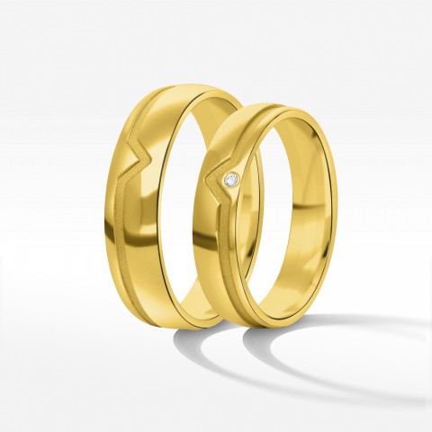 Obrączki ślubne z żółtego złota 4,5/5,5mm