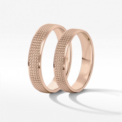 Obrączki ślubne z różowego złota 5mm