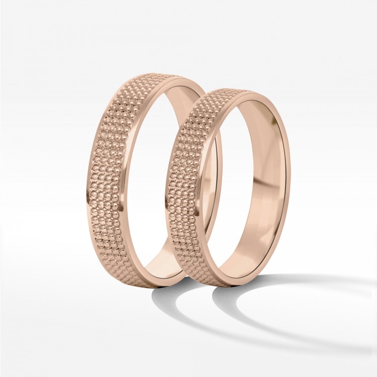 Obrączki ślubne z różowego złota 5mm