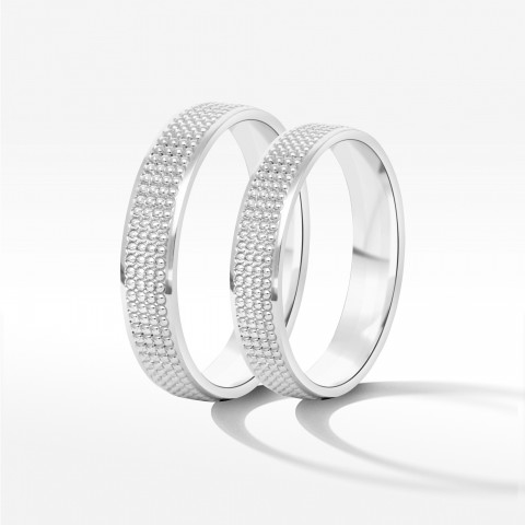 Obrączki ślubne z białego złota 5mm