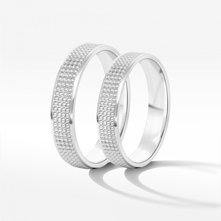 Obrączki ślubne z białego złota 5mm