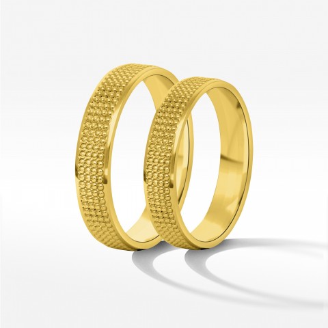 Obrączki ślubne z żółtego złota 5mm