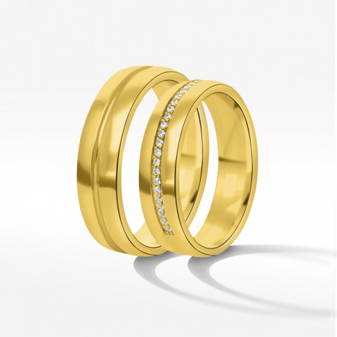 Obrączki ślubne z żółtego złota 6mm