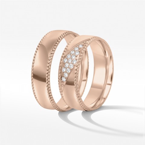 Obrączki ślubne z różowego złota 5mm