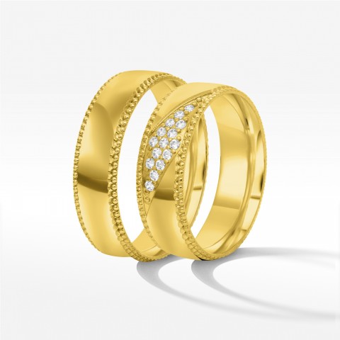 Obrączki ślubne z żółtego złota 5mm