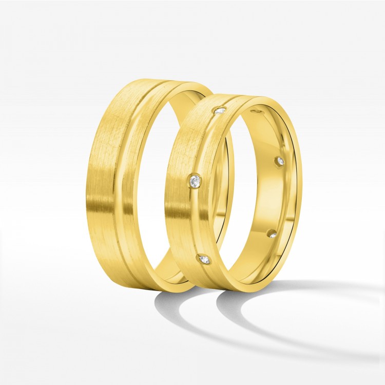 Obrączki ślubne z żółtego złota 6mm