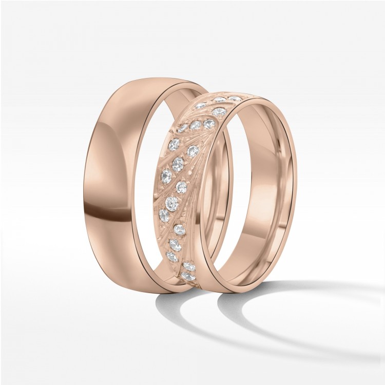 Obrączki ślubne z różowego złota 5.5mm