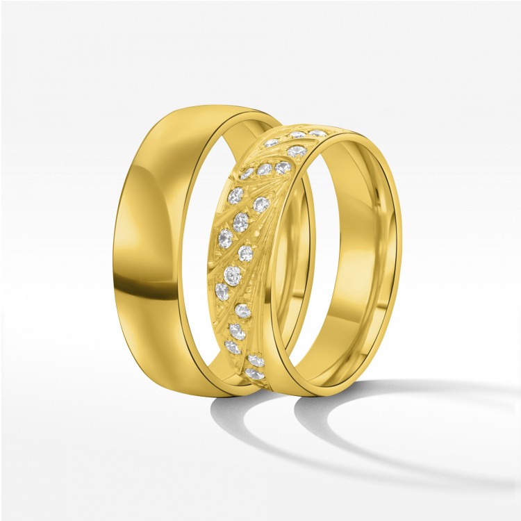 Obrączki ślubne z żółtego złota 5.5mm