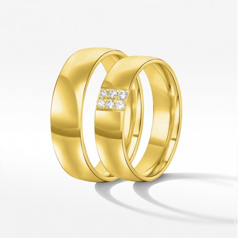 Obrączki ślubne z żółtego złota 6mm