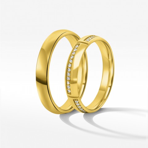 Obrączki ślubne z żółtego złota 4mm