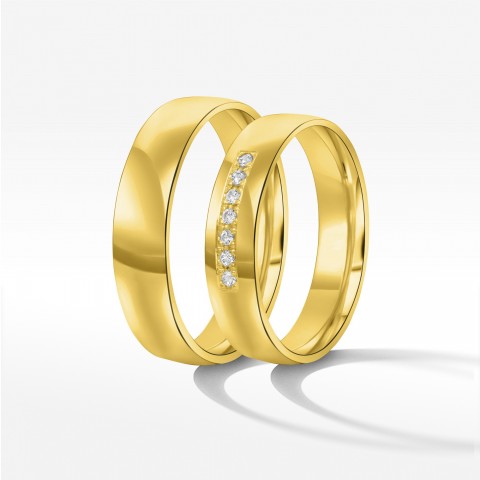 Obrączki ślubne z żółtego złota 5mm