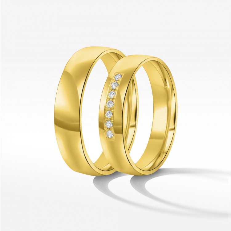 Obrączki ślubne z żółtego złota 5mm