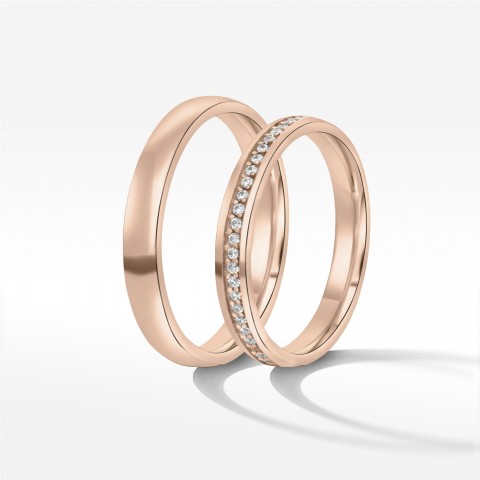 Obrączki ślubne z różowego złota 4mm