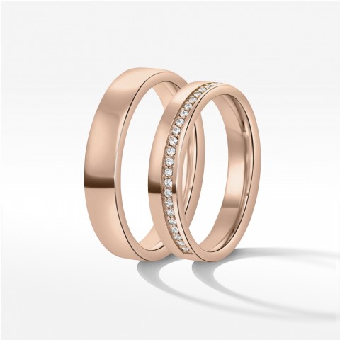 Obrączki ślubne z różowego złota 4mm