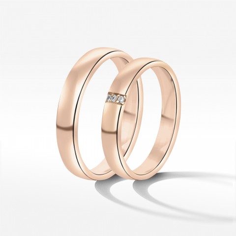Obrączki ślubne z różowego złota 6mm