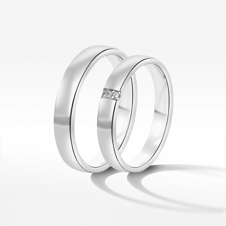 Obrączki ślubne z białego złota 6mm