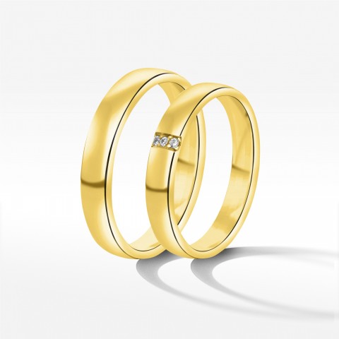 Obrączki ślubne z żółtego złota 6mm