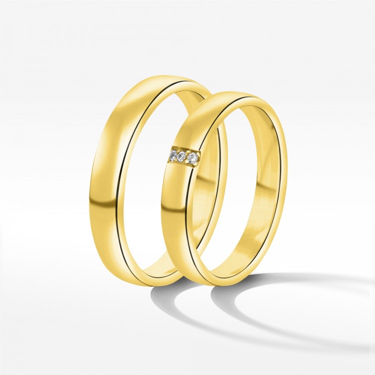 Obrączki ślubne z żółtego złota 6mm