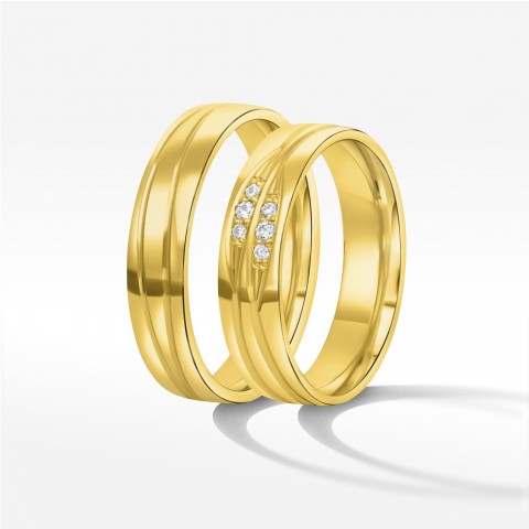 Obrączki ślubne z żółtego złota 5mm