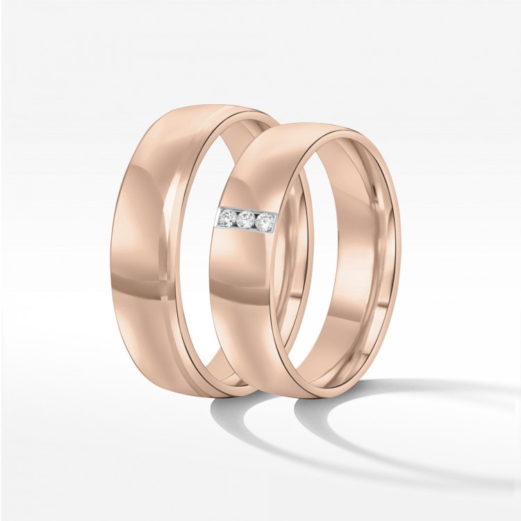Obrączki ślubne z różowego złota 5.5mm