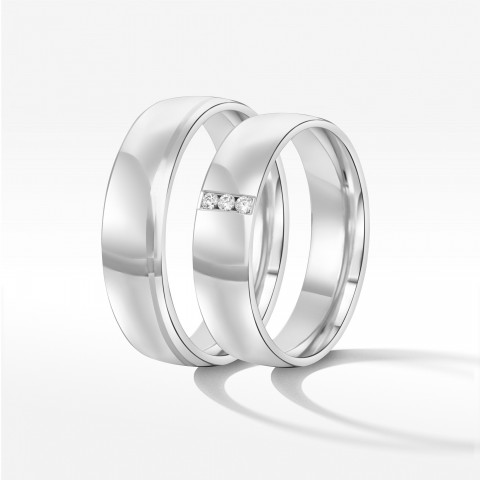 Obrączki ślubne z białego złota 5.5mm