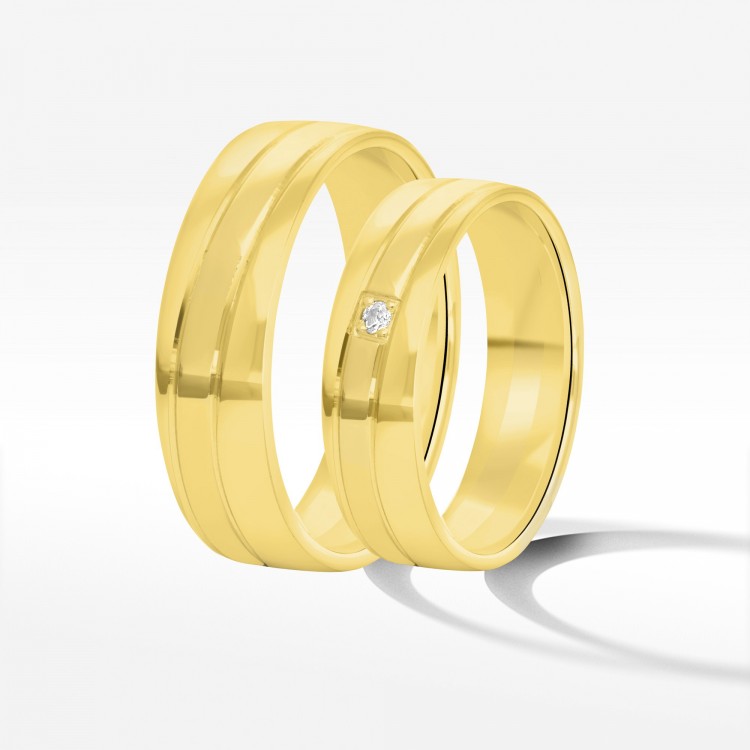 Obrączki ślubne z żółtego złota 5.5mm