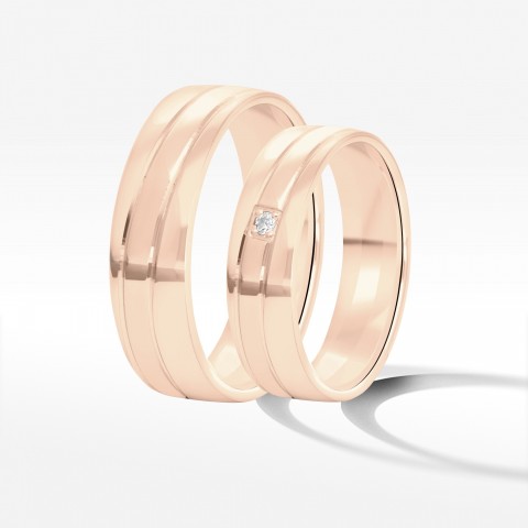 Obrączki ślubne z różowego złota 5.5mm